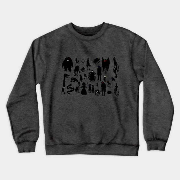 Covered By Cryptids Crewneck Sweatshirt by The Curious Cabinet